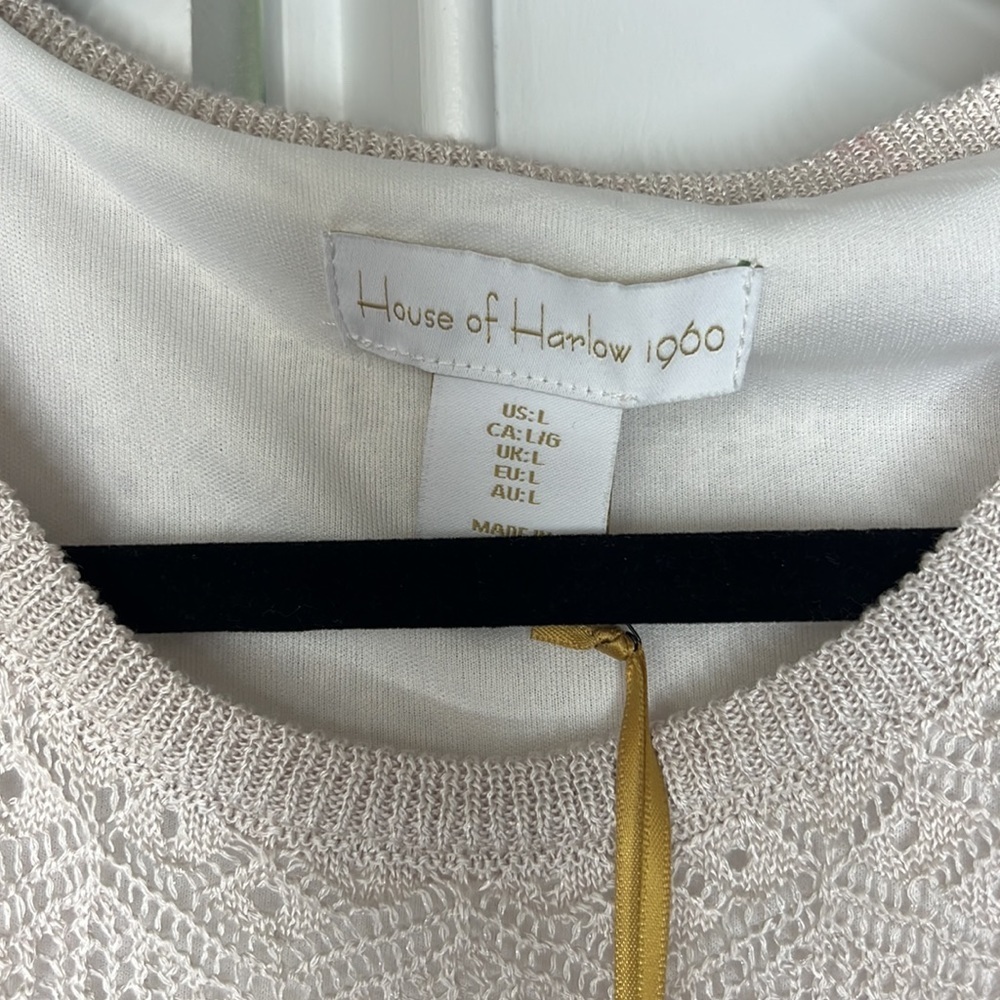 nwt HOUSE of HARLOW REvOLVE Lace Eyelet Crocheted Knit Dress - Picture 5 of 10